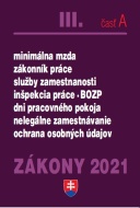 Zákony 2021 III/A - Pracovnoprávne vzťahy a BOZP, Minimálna mzda - cena, porovnanie