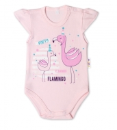 Baby Nellys Body Flamingo krátky rukáv - cena, porovnanie