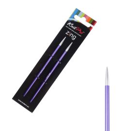 KnitPro Vymeniteľné kovové kruhové ihlice na pletenie Zing 11,5cm 3,75mm 47502