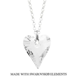 Naneth Náhrdelník divoké srdce Swarovski Elements Crystal 17 mm