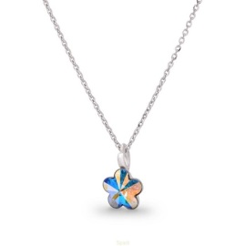 Naneth Náhrdelník kvietok Swarovski Flower dúhový AB