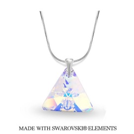 Naneth Náhrdelník Swarovski Elements Triangle Xilion AB 16 mm