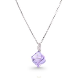 Naneth Náhrdelník Swarovski kocka fialová Violet