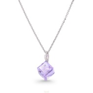 Naneth Náhrdelník Swarovski kocka fialová Violet - cena, porovnanie