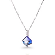 Naneth Náhrdelník Swarovski kocka modrá Bermuda Blue - cena, porovnanie