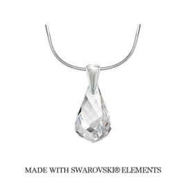 Naneth Náhrdelník Swarovski Helix biely Crystal 18 mm