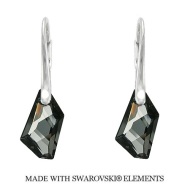 Naneth Náušnice DE-ART s kryštálmi Swarovski Elements Silver Night - cena, porovnanie