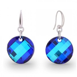 Naneth Náušnice Luna s kryštálmi Swarovski Elements Bermuda Blue