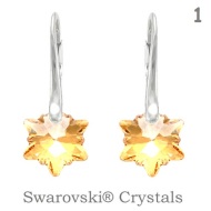 Naneth Náušnice s kryštálmi Swarovski Elements EDELWEISS Golden Shadow - cena, porovnanie