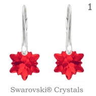 Naneth Náušnice s kryštálmi Swarovski Elements EDELWEISS Light Siam - cena, porovnanie