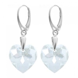 Naneth Náušnice s kryštálmi Swarovski Heart Crystal 18 mm