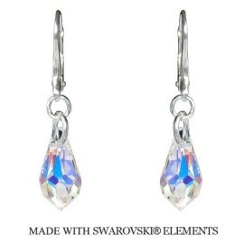 Naneth Náušnice Teardrop s kryštálmi Swarovski Elements AB