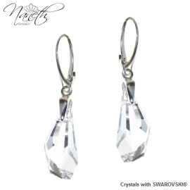 Naneth Visiace náušnice s kryštálmi Swarovski Polygon Crystal 21 mm