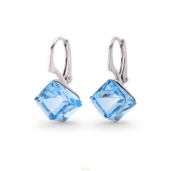 Naneth Náušnice kocky Swarovski Aquamarine 8 mm - cena, porovnanie