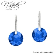 Naneth Náušnice Swarovski Classic Cut modré Sapphire - cena, porovnanie