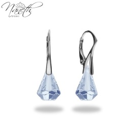 Naneth Náušnice s kryštálmi Swarovski Crystals Xirius Blue Shade 14 mm