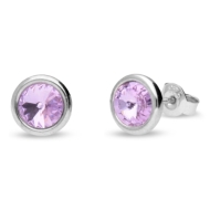 Naneth Puzetové náušnice s kryštálmi Swarovski Crystals fialové Violet - cena, porovnanie