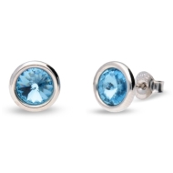 Naneth Puzetové náušnice s kryštálmi Swarovski Crystals modré Aquamarine - cena, porovnanie
