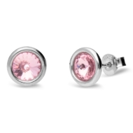 Naneth Puzetové náušnice s kryštálmi Swarovski Crystals ružové Light Rose - cena, porovnanie