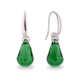 Spark Droplet s kryštálmi Swarovski Elements Dark Moss Green