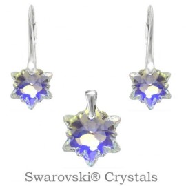 Naneth Strieborný set EDELWEISS Swarovski Elements AB