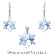 Naneth Strieborný set EDELWEISS Swarovski Elements Blue Shade - cena, porovnanie