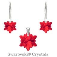 Naneth Strieborný set EDELWEISS Swarovski Elements Light Siam - cena, porovnanie