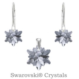 Naneth Strieborný set EDELWEISS Swarovski Elements Silver Night