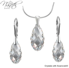 Naneth Súprava BRIOLETTE s kryštálmi Swarovski Elements Crystal 17/21 mm