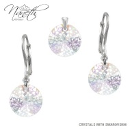 Naneth Strieborný set s kryštálmi Swarovski Rivoli White Patina 12 mm - cena, porovnanie