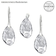 Naneth Set s kryštálmi RADIOLARIAN Swarovski Crystals - biely Crystal - cena, porovnanie