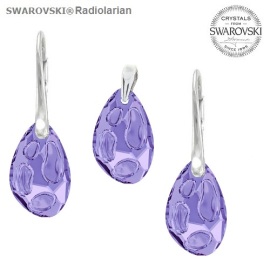 Naneth Set s kryštálmi RADIOLARIAN Swarovski Crystals Tanzanite