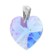 Naneth Prívesok modré srdce s kryštálom Swarovski Heart Aquamarine 14 mm - cena, porovnanie