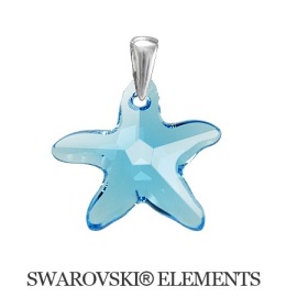 Naneth Prívesok morská hviezda Swarovski Aquamarine 20 mm