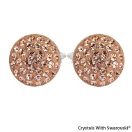 Levien Náušnice s kryštálmi Swarovski Sparkly Rivoli Light Peach - cena, porovnanie