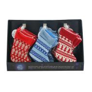 MagicHome Ozdoba Vianoce ponožka, červená, modrá, vianočný motív Sellbox 30 ks - cena, porovnanie