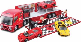 Bburago PLAY 1:43 Ferrari Race & Play Racing Hauler