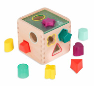 B-Toys Kocka drevená s vkladacími tvarmi Wonder Cube - cena, porovnanie