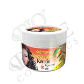 Bc Bione Cosmetics Krémová vlasová maska Keratin + Arganový olej 260ml