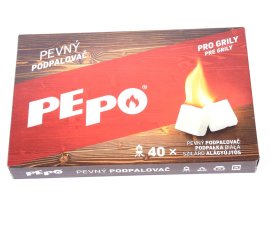 Pe-Po Pevný podpaľovač - škatuľka 40 podpalov