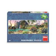Dino Puzzle 150 Dinosaury pri jazere panoramic - cena, porovnanie