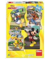 Dino Puzzle Mickey v meste 4x54 - cena, porovnanie