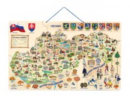 Woody Magnetická mapa Slovenska s obrázkami a spoločenská hra 3v1 - cena, porovnanie