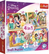Trefl Puzzle 4v1 - Šťastný deň / Disney Princezné - cena, porovnanie