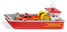Siku Super - čln prevážajúci hasičské auto 1:50