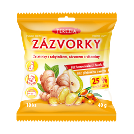 Terezia Company Zázvorky želatinky s rakytníkom, zázvorom a vitamínmi 40g