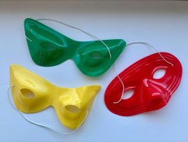 Rappa Karnevalové masky rôzné farby a tvary