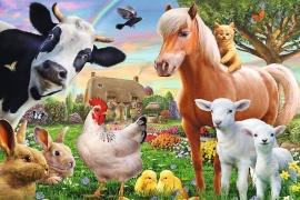 Trefl Puzzle Veselá Farma Zvieratká 60