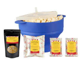 Relaxdays Set na domácu výrobu popcornu v mikrovlnke