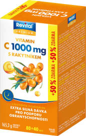 Vitar Revital Premium Vitamin C 1000mg + Rakytník 120tbl